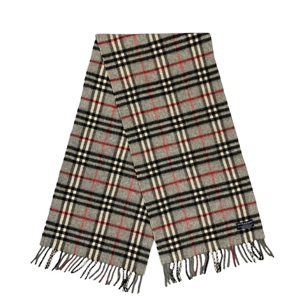 Burberry Plaid Scarf - Black, Red, Cream - Picture 1 of 5